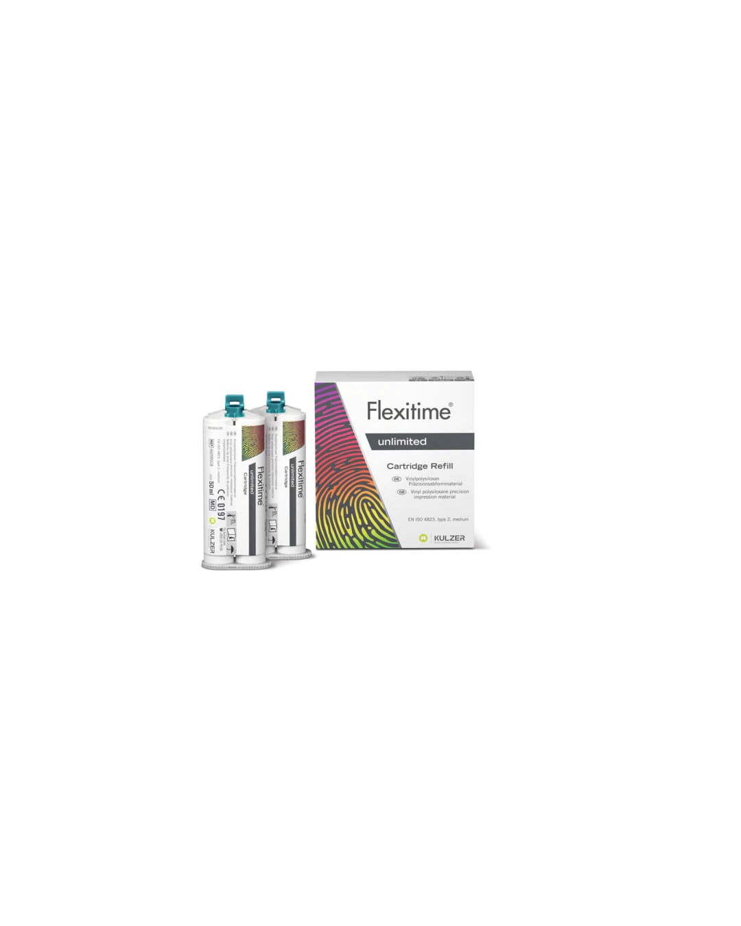 Kulzer Flexitime Unlimited VPS Impression Material, 50 mL Cartridges, Pack of 2, 66099318