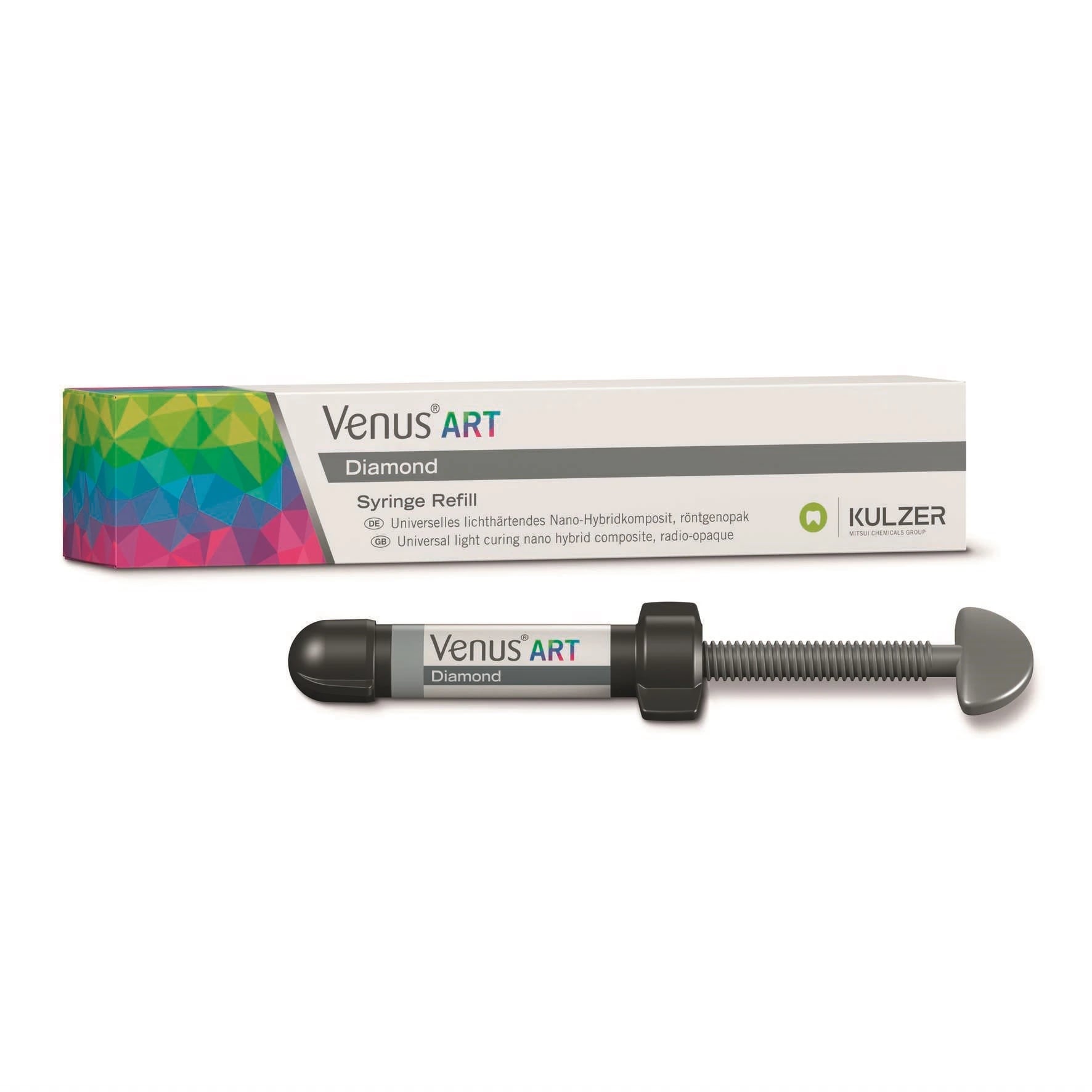 Kulzer Venus Diamond Nanohybrid Composite Syringe Refill, Universal Shade YO (Yellow Opal), 4g
