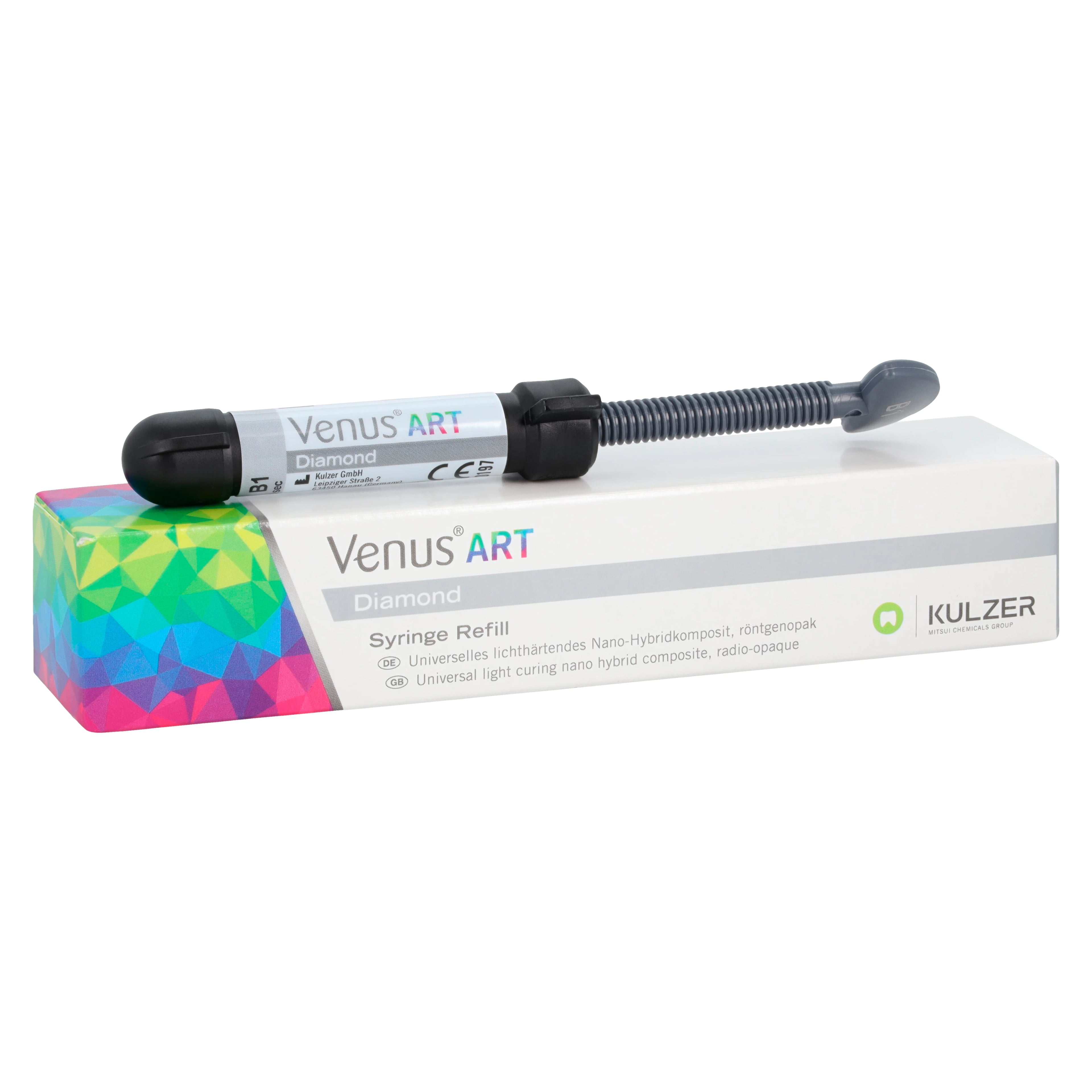 Venus Diamond Nanohybrid Universal Composite, Light-Cure, Syringe Refill, 4 g, Shade B1, 1/Pk, 66035478