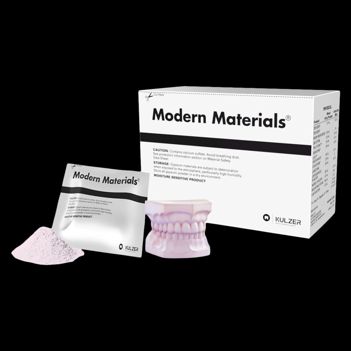 Kulzer StatStone Model Stone, Type III, Pink, 120g Preweighed Pouches, 24/Box, 50046865