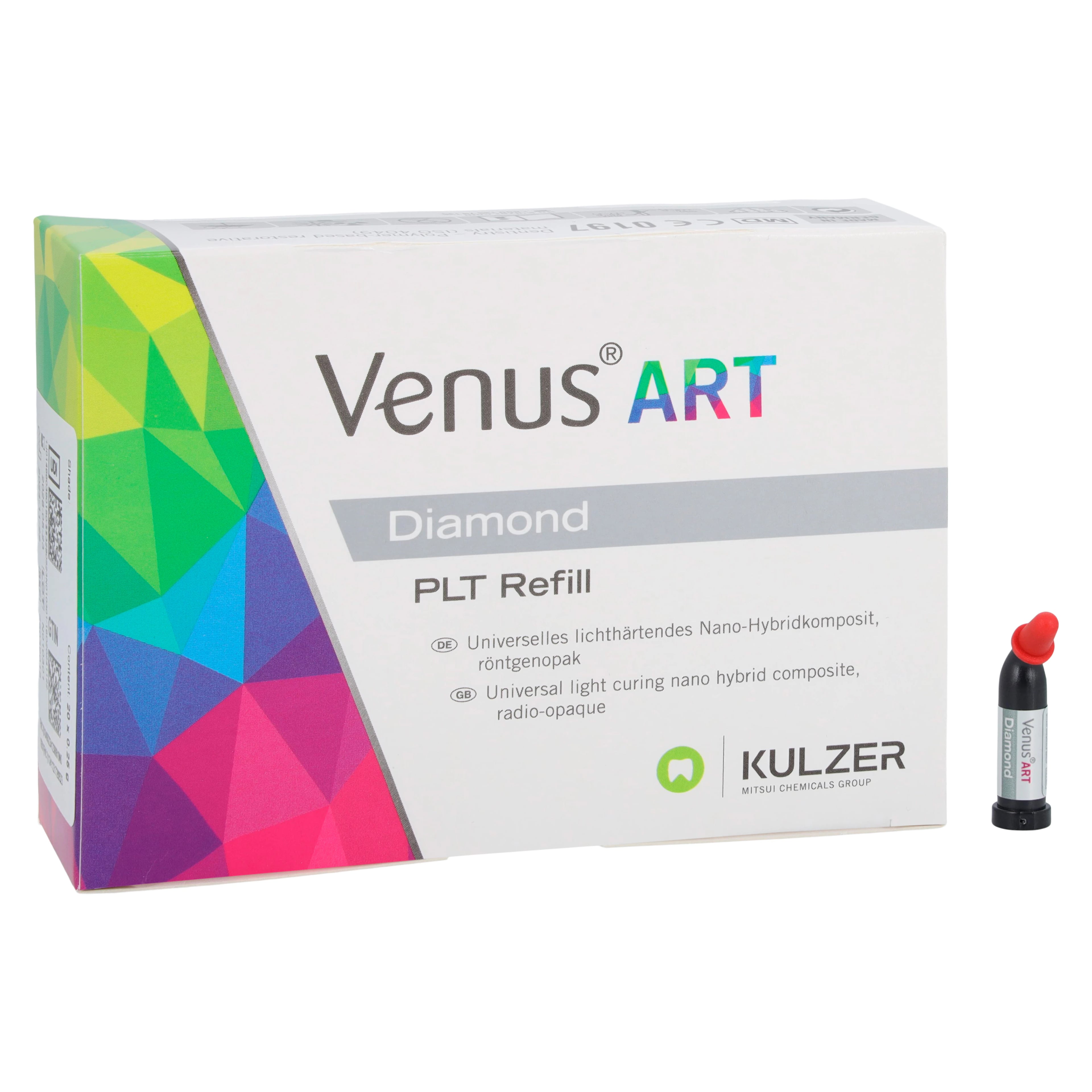 Venus Diamond Nanohybrid Universal Composite, PLT Refill, Shade HKA2.5, 0.25 g, 20/Pkg, 66039010