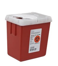 SharpSafety™ Phlebotomy Sharps Container, 2.2 Quart, Red, 1522SA