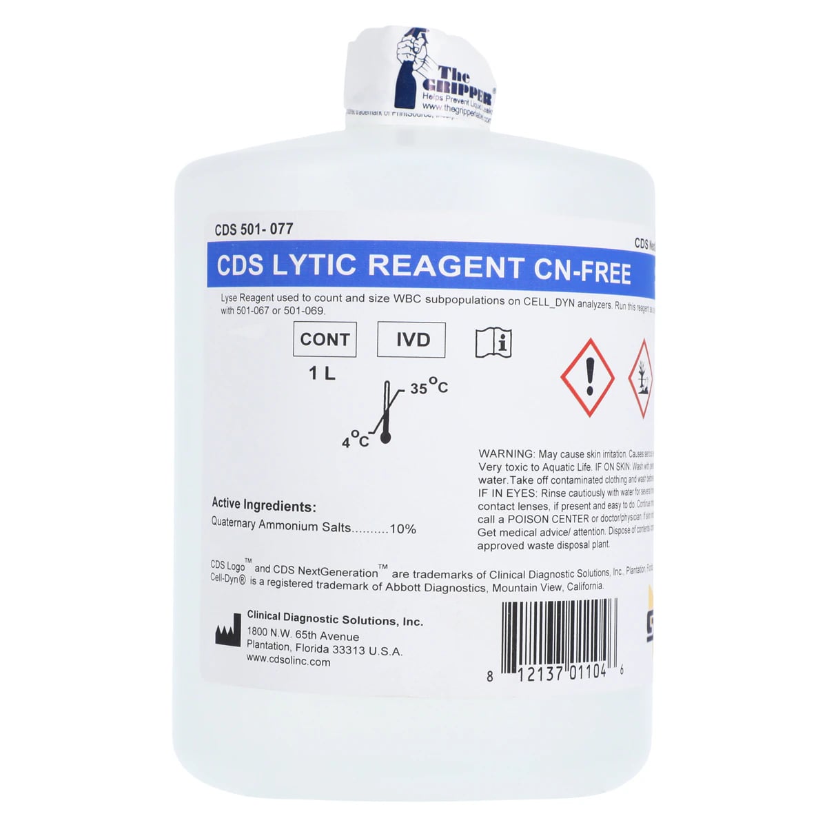 Cell-Dyn 1600 Lytic Reagent, 1L Bottle