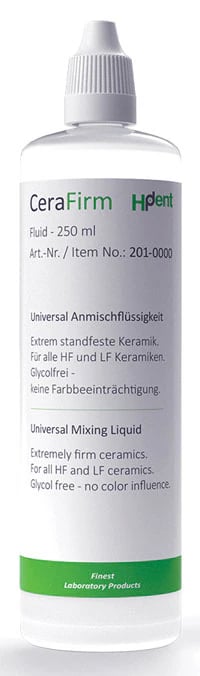 Harvest Dental CeraFirm Fluid, Universal Ceramic Mixing Liquid, 250ml Bottle