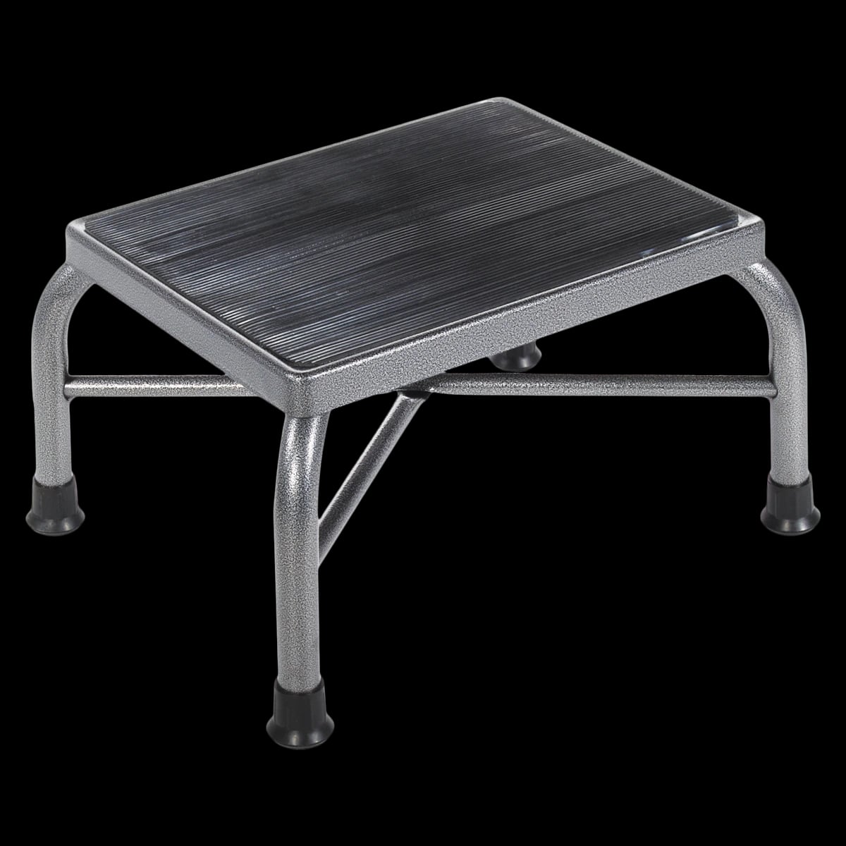 Brandt Industries Bariatric Footstool, 500 lb Capacity, Silver Vein, 4-Leg Braced with Non-Skid Mat