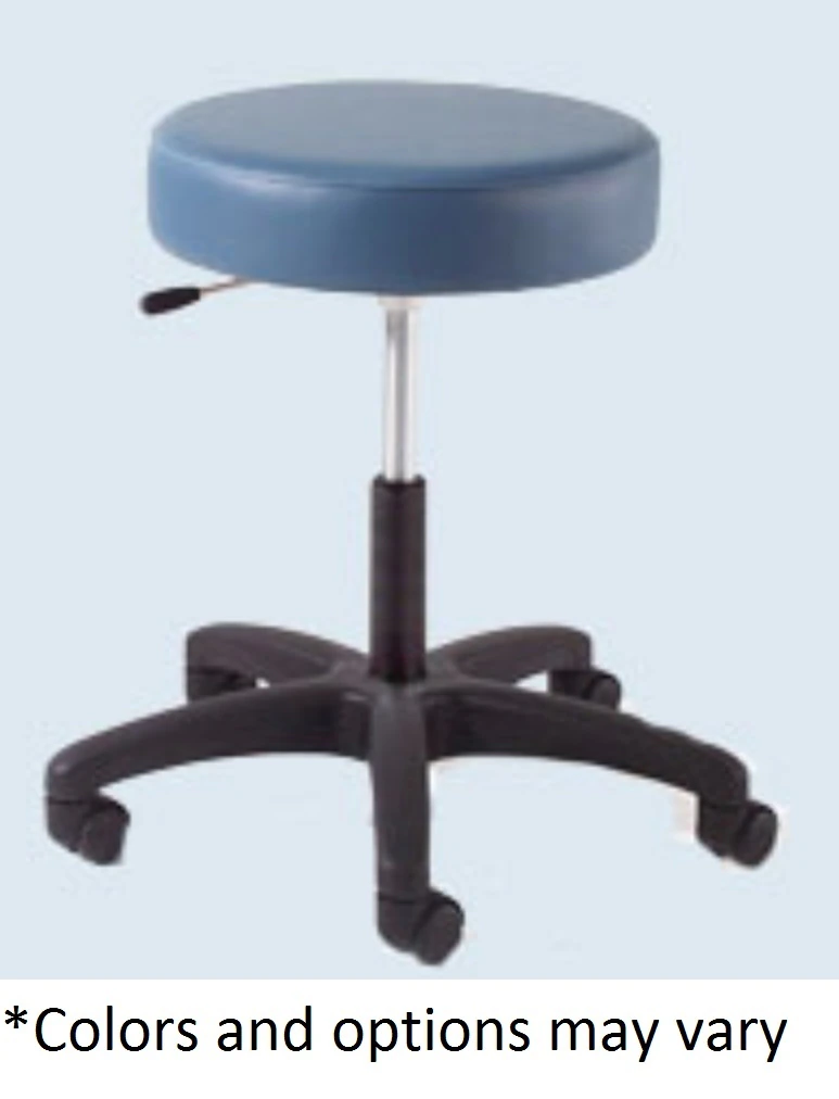 Brandt Econobuoy Exam Stool with Auto-Lock Casters, Burgundy