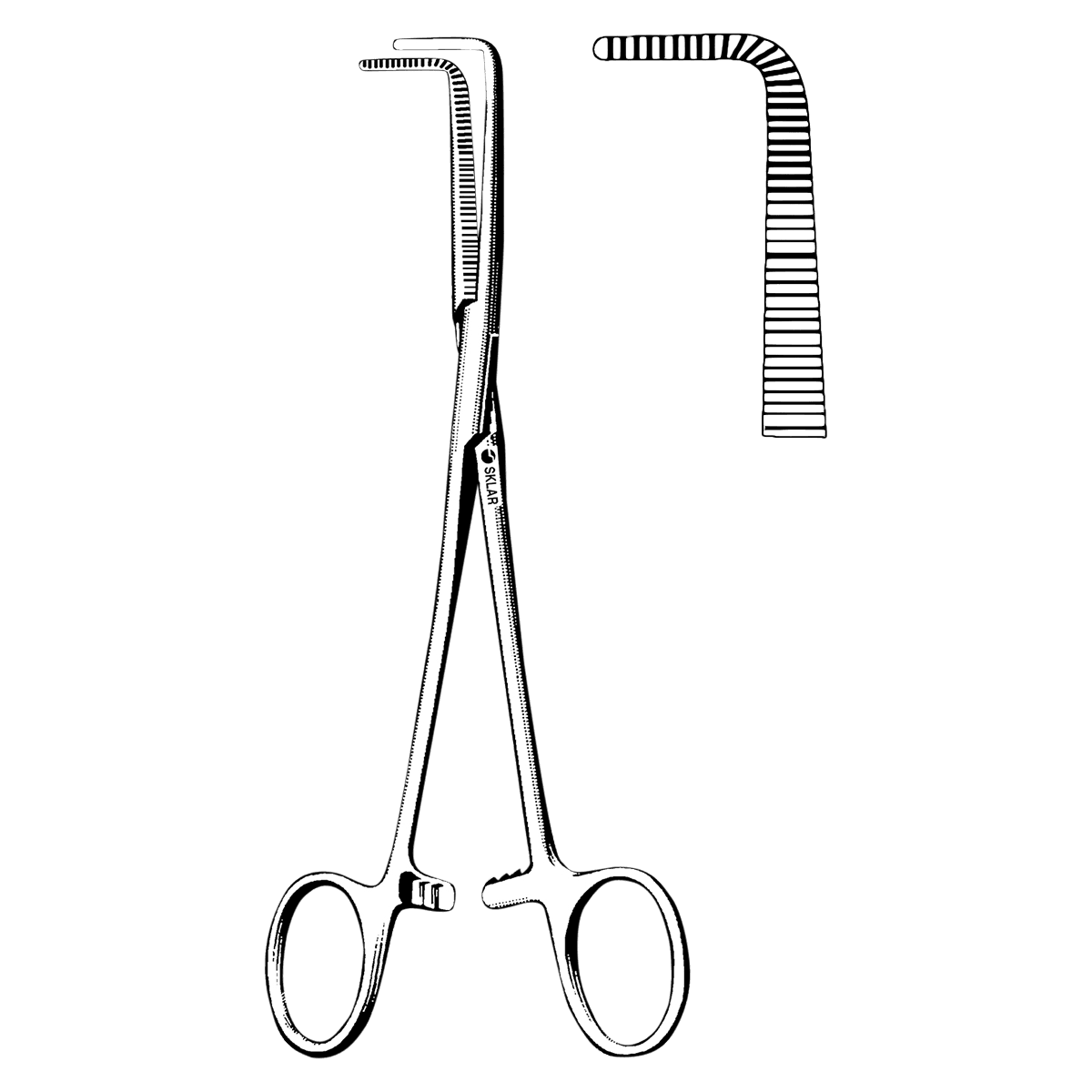 Sklar Instruments Forcep Mixter Right Angle, Hemostatic, 9-1/4", Stainless Steel