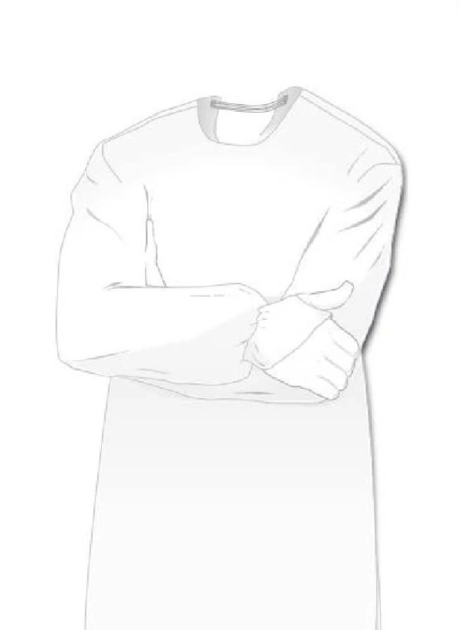 Amd Ritmed Disposable Protective Gown, AAMI Level 2, Polypropylene, X-Large, Elastic Round Neck, Thumbloop Cuff, Long Sleeves, 100/Case