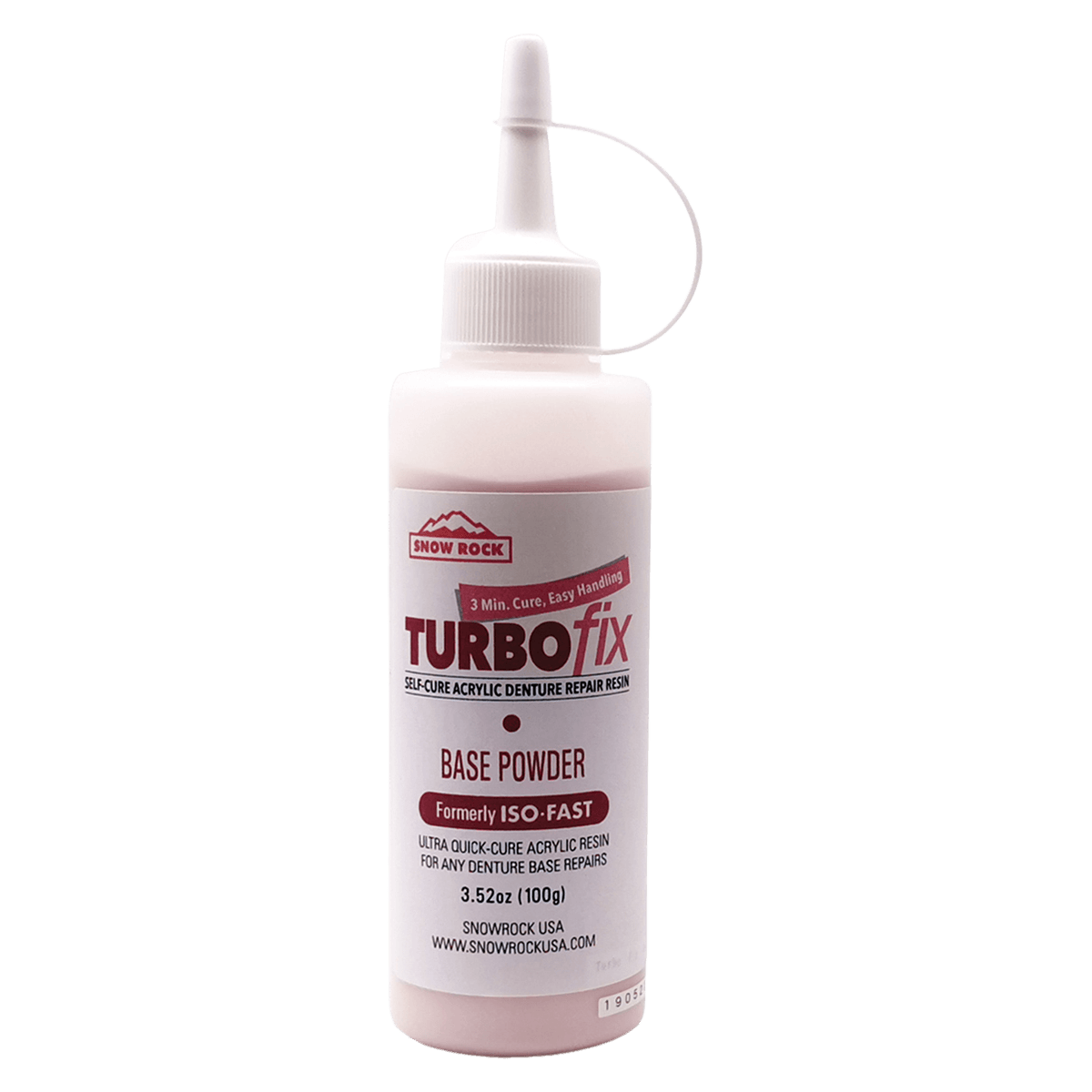 Snow Rock USA #7 Live Pink TurboFix Base Powder, Self-Cure Acrylic Reline, 3.5 oz
