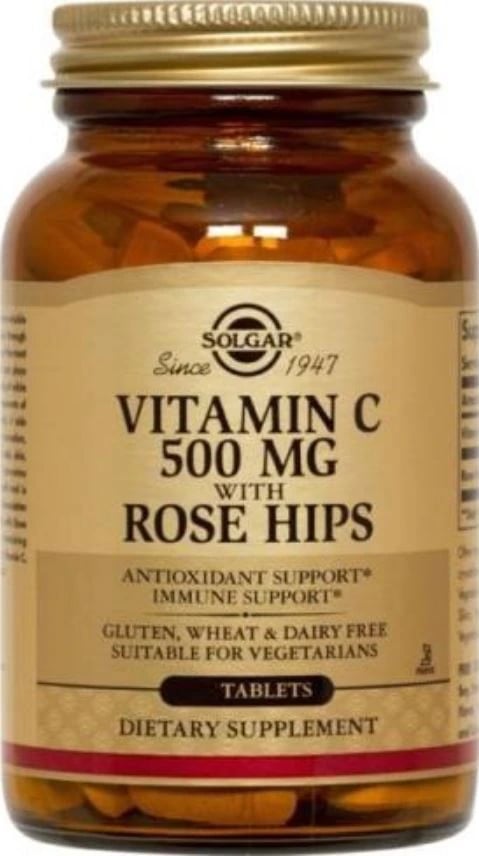 Garden of Life Vitamin C with Rose Hips Tablets, 500 mg, Vegetarian/Kosher, 250 Count