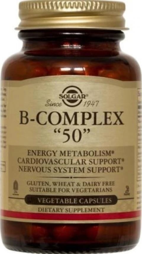 B-Complex "50" Adult Supplement Vegicaps, Vegetarian/Kosher, 250 Count Bottle