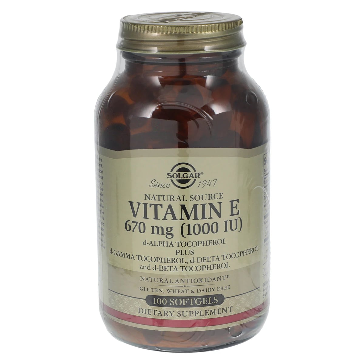 Garden of Life Vitamin E Mixed Softgels, 1000 IU, 100/Bottle