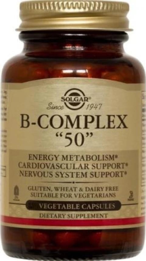 B-Complex "50" Adult Supplement Vegicaps, Vegetarian/Kosher, 100/Bottle