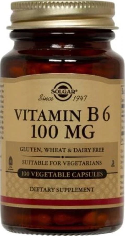 Garden of Life Vitamin B-6 Capsules, 100 mg, Vegetarian/Kosher Vegicaps, 100 Count