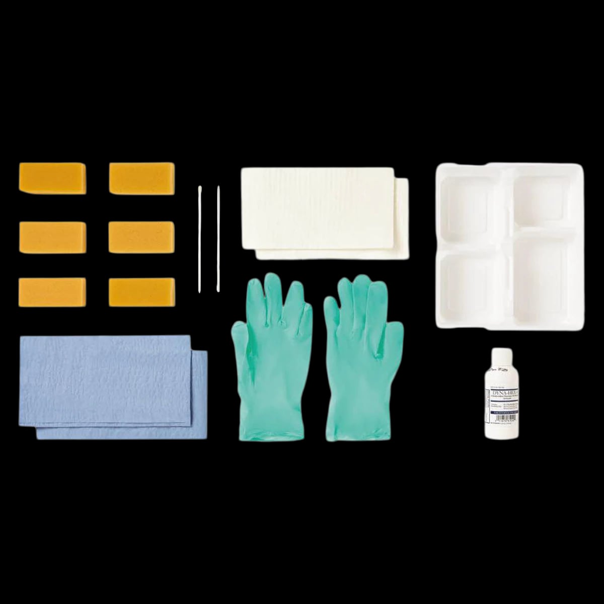 Medline E-Kits Skin Scrub Tray with CHG
