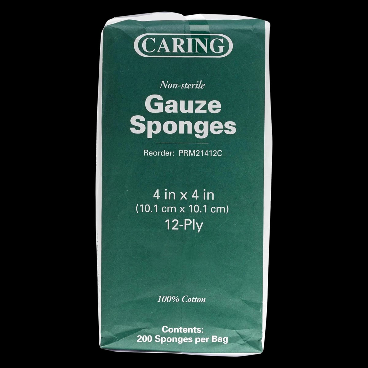 Medline 100% Cotton Woven Gauze Sponge, 4x4", 12 Ply, Sterile, Non-Latex