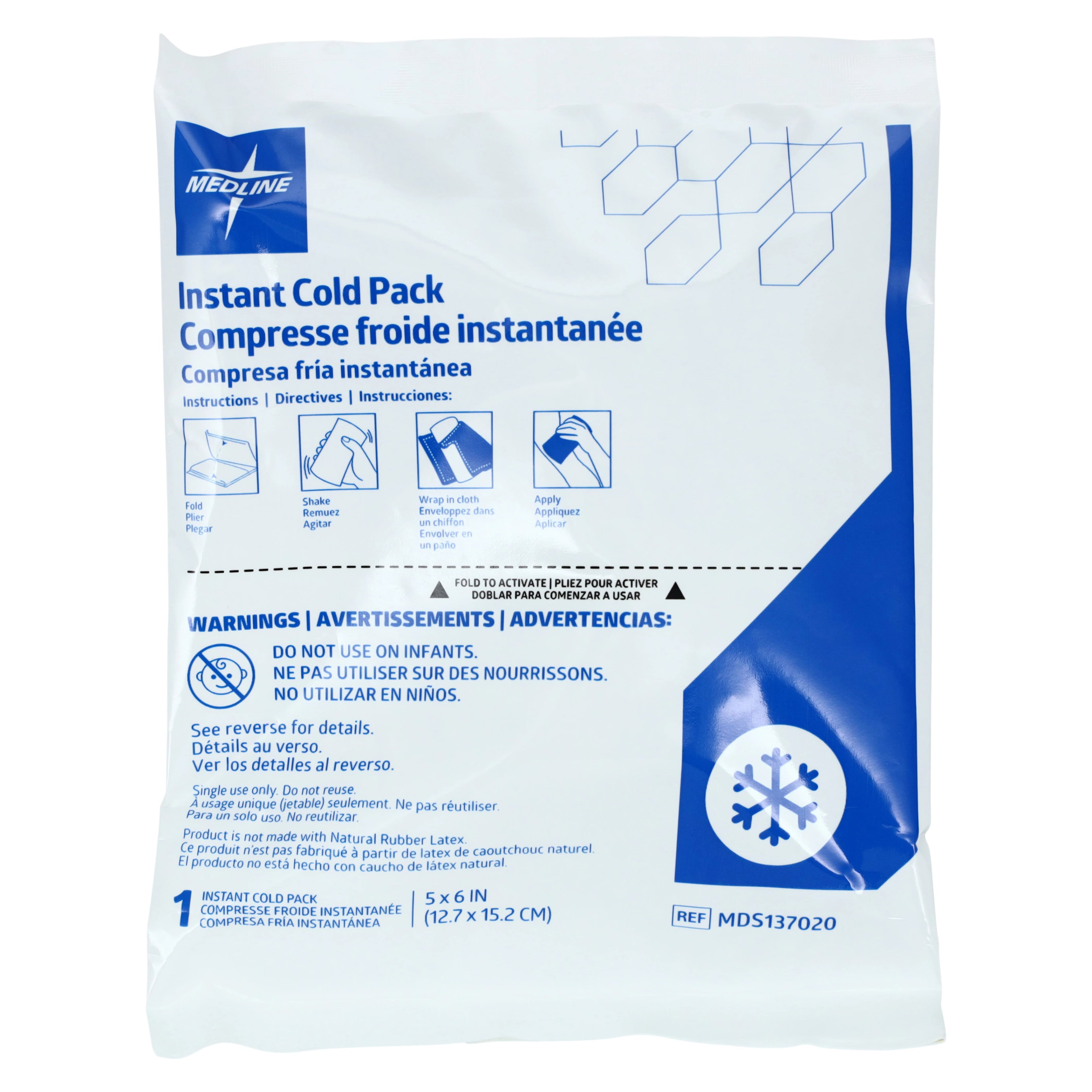 Medline Instant Cold Pack, 5" x 6"