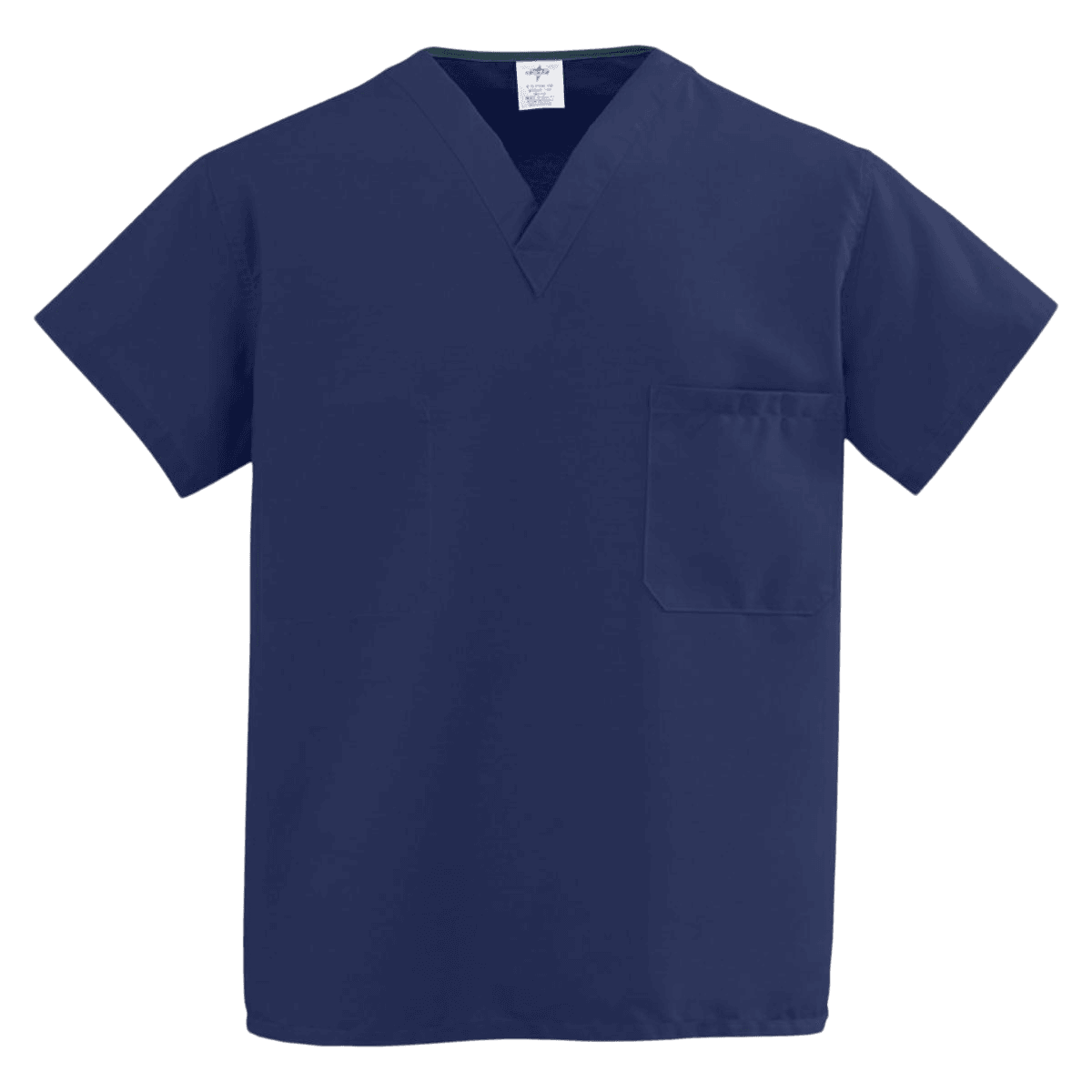 ComfortEase Unisex Two Pocket Reversible Scrub Top, X-Large, Midnight Blue, 1 Each