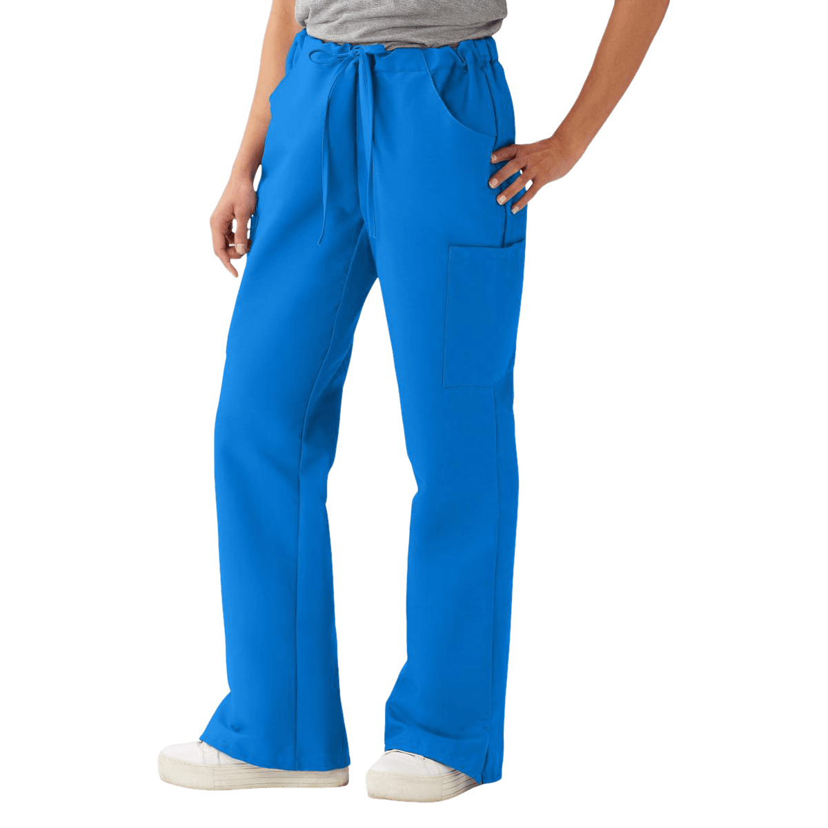 ComfortEase by Medline Scrub Pant Cargo 5 Pocket, Adult Unisex, Royal Blue, X-Small, 65% Polyester/35% Cotton, 8865