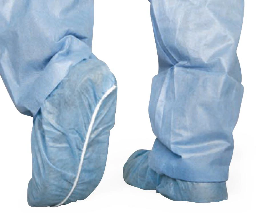 Medline Shoe Cover, Regular/Large, Blue, Non-Sterile, Disposable, Fluid Repellent, 100/Box
