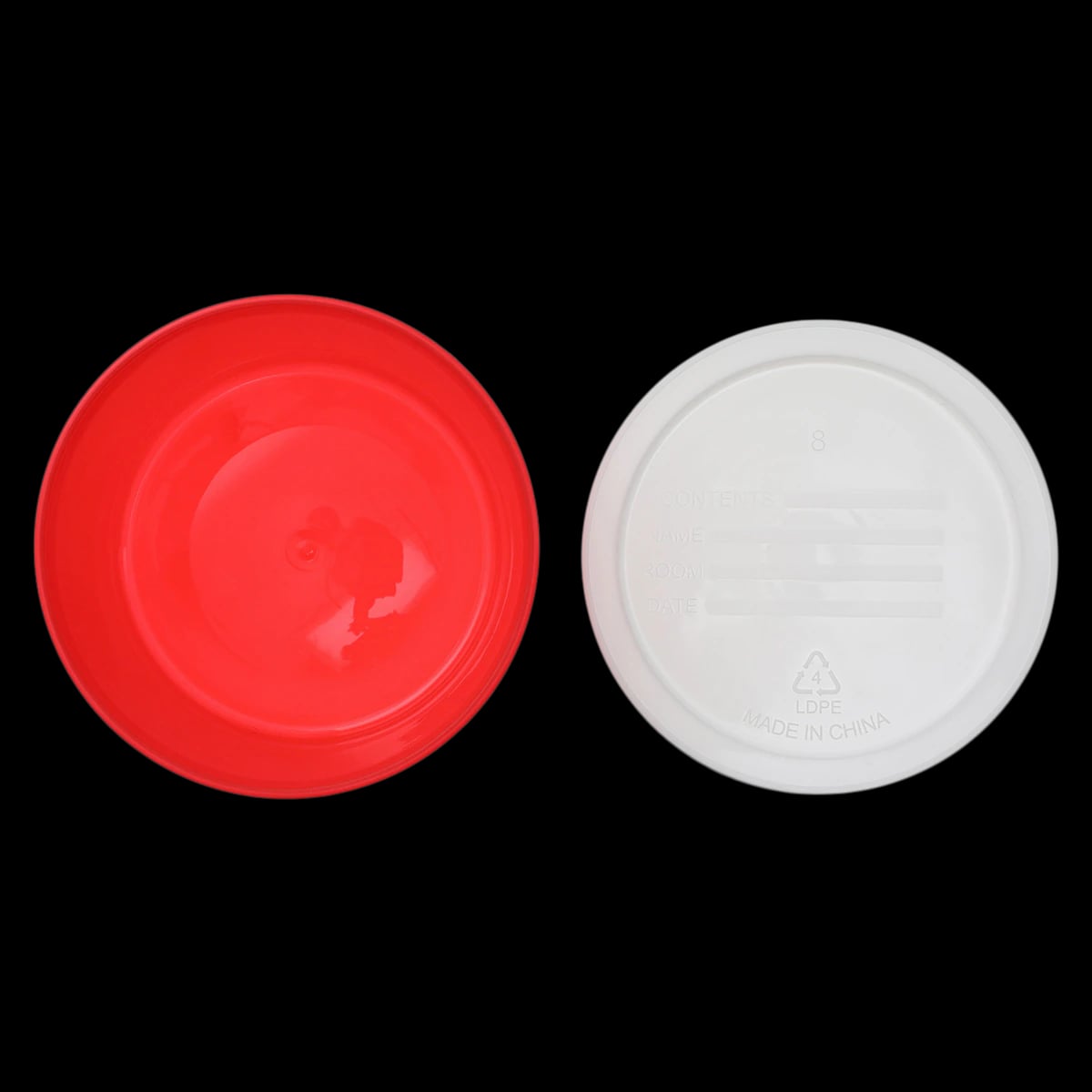 Medline Stool Specimen Container, Plastic, White with Red Snap Lid, 250/Case
