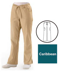ComfortEase by Medline Scrub Pant, Cargo 5-Pocket, Tall, Unisex, Caribbean Blue, 65% Polyester / 35% Cotton, X-Small, Style 8865