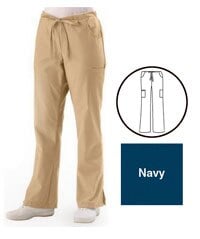 ComfortEase by Medline Scrub Pant, Cargo 5 Pocket, Tall, Navy, 65% Polyester / 35% Cotton, Medium, Each (8865)