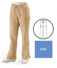 ComfortEase by Medline Unisex Cargo Scrub Pant, 5 Pockets, Ceil Blue, Large, Petite, 65% Polyester/35% Cotton, Style 8865