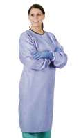 Medline ASEP Isolation Gown, Backless, 99% Polyester/1% Carbon, X-Large, Ceil Blue, Waist/Neck Ties, Knit Cuff, Long Sleeves