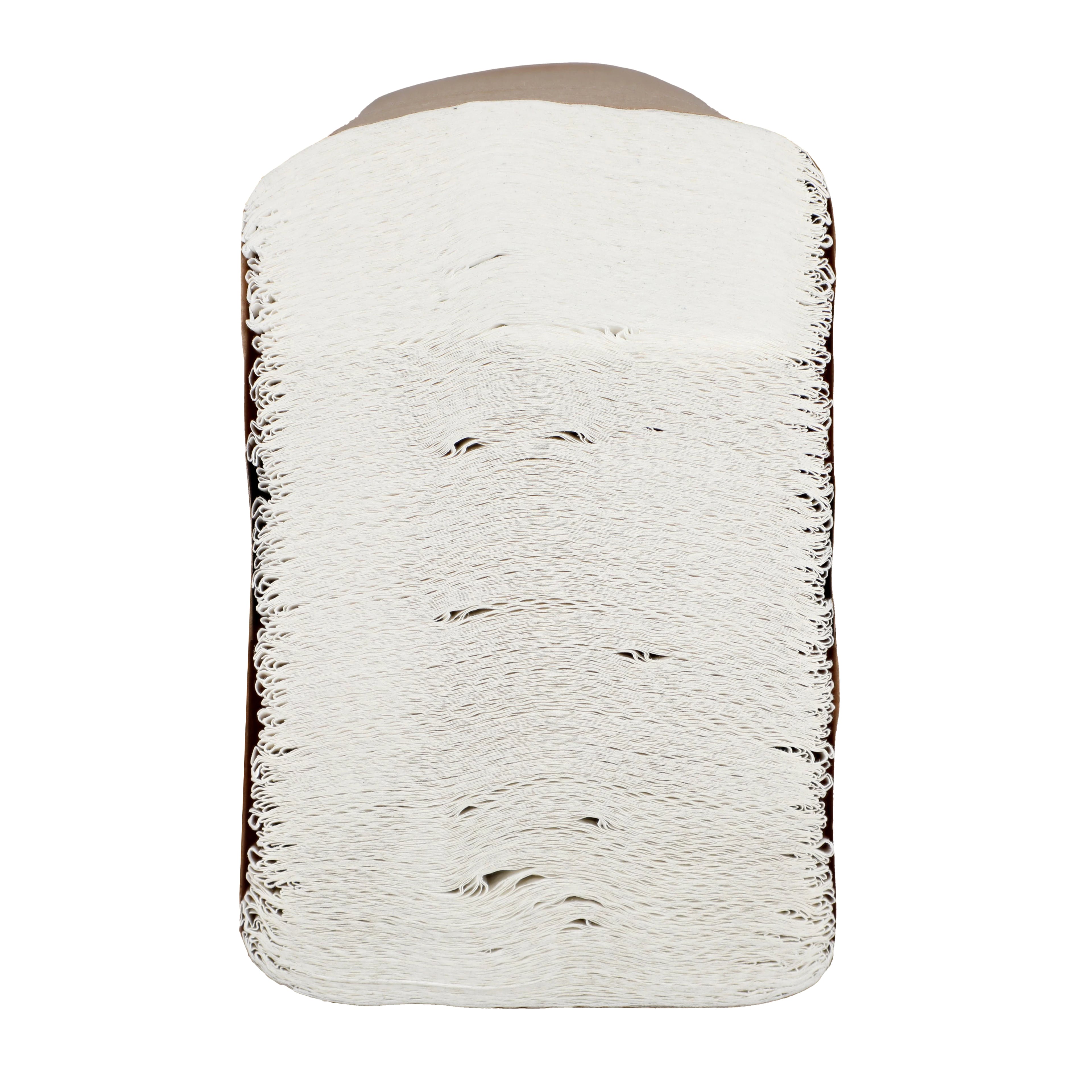 Medline Towel Paper Bleached Multifold, 1-Ply, 9 in x 9 in, White, 250 Sheets/Pack, 4000/Case