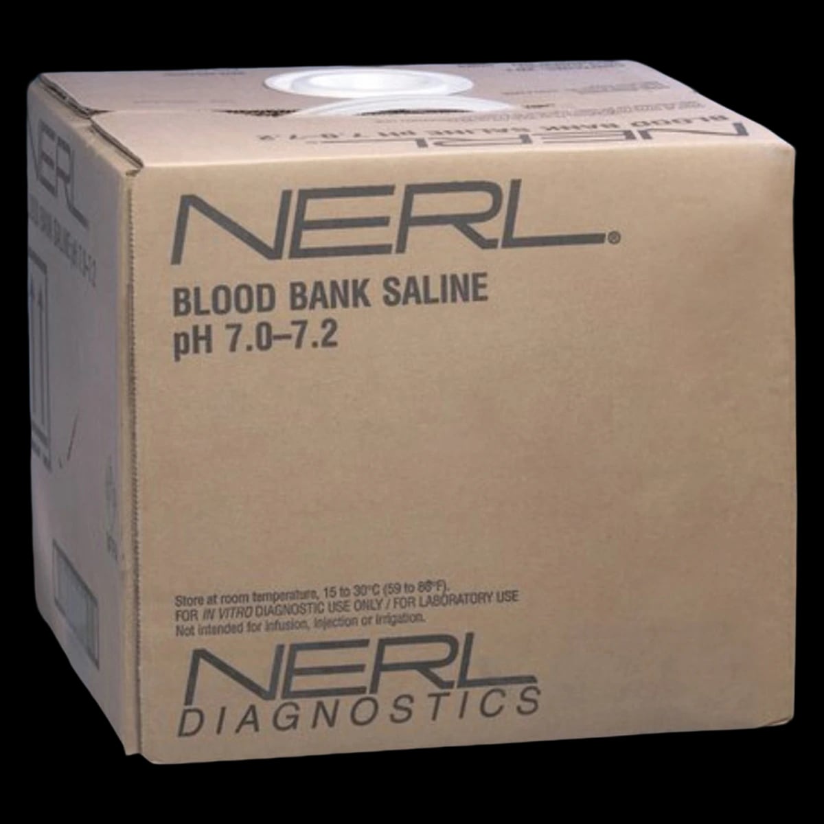 Nerl Diagnostic Corp Blood Bank Saline Solution, pH 7.0-7.2, 20L