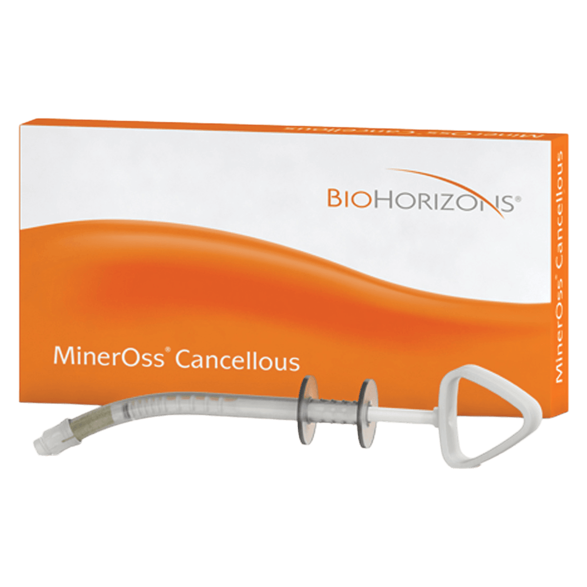 MinerOss Cancellous Syringe Graft and Membrane Placement Allograft Bone, 0.5 cc, Each