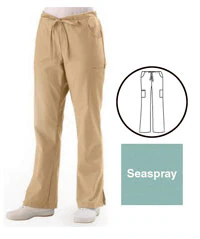 ComfortEase by Medline Scrub Pant, Cargo 5 Pocket, Unisex, 2X-Large, Seaspray, 65% Polyester / 35% Cotton, 8865