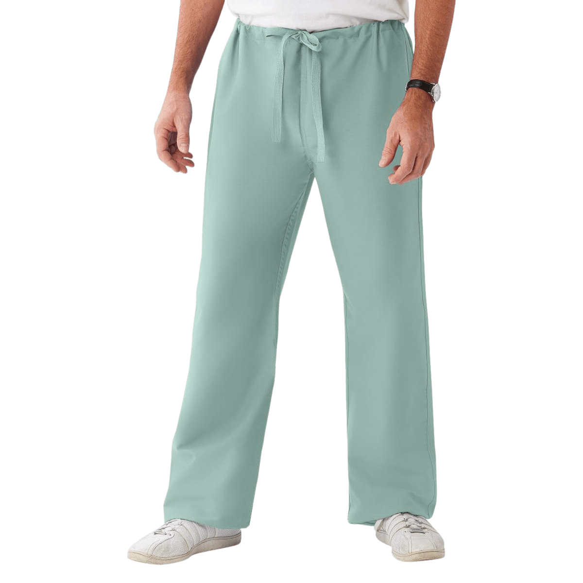 ComfortEase Unisex Reversible Scrub Pants with Drawstring, Medium, Seaspray, 1 Each
