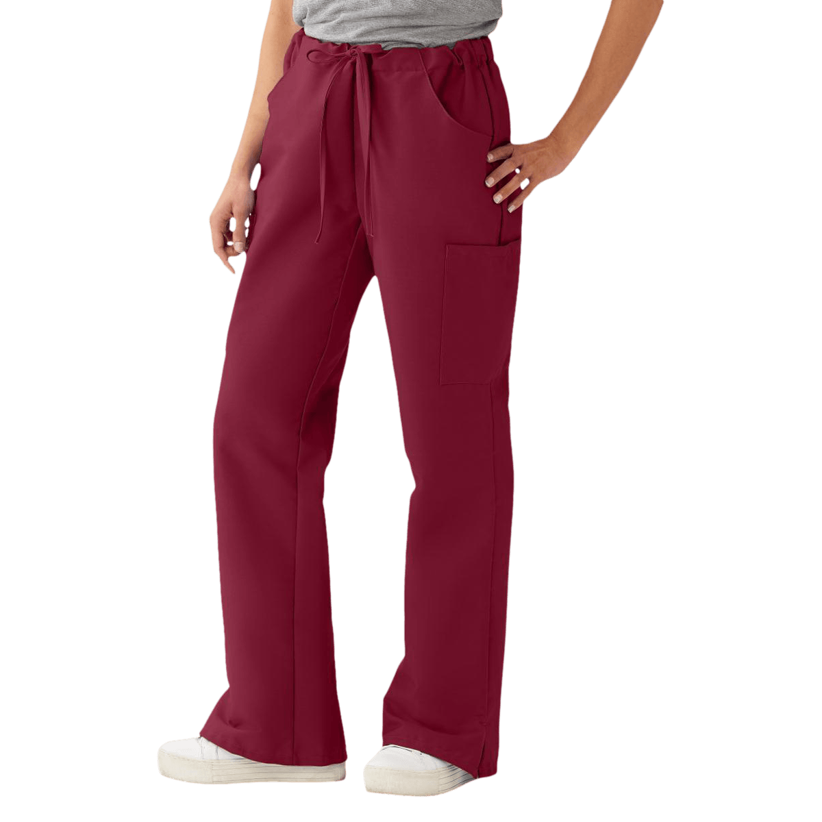 ComfortEase by Medline Scrub Pant, Cargo 5 Pocket, Unisex, Wine, 2X-Large, 65% Polyester / 35% Cotton, 8865