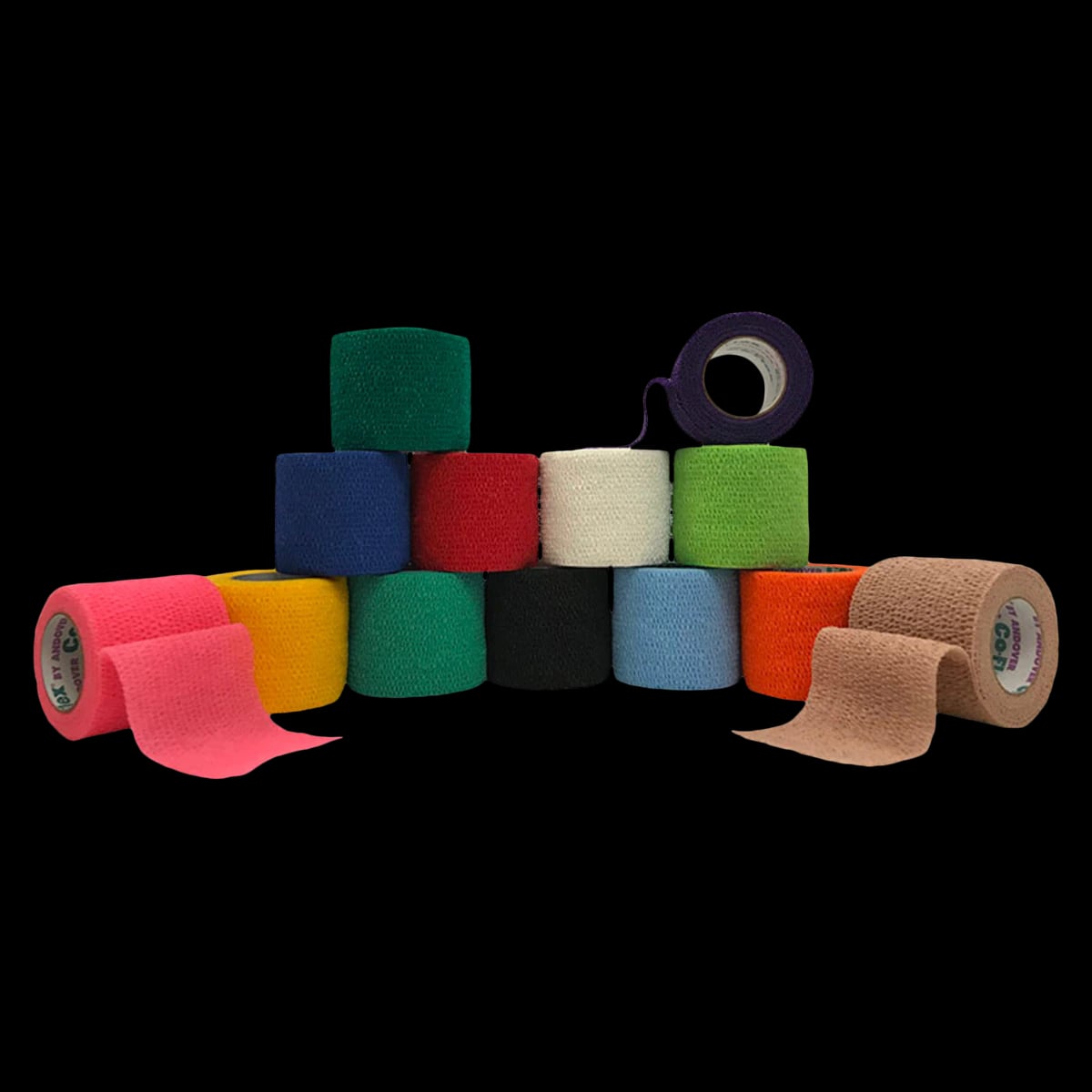 Andover PowerFlex Elastic Athletic Tape, 1.5" x 6 yd, Navy, Non-Sterile, Latex-Free, 32/Case