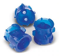 Practicon Lock-N-Reload Automix Cartridge Couplers, Blue, Disposable, 20/Pack, 709813