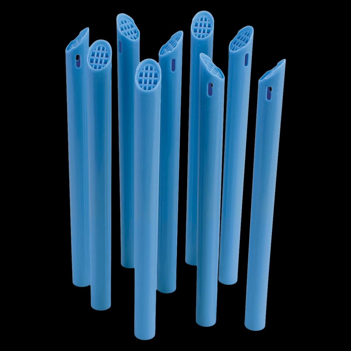 Practicon Screen Vent HVE Aspirators, Vented, Blue, Disposable Plastic, 6 in, 100/Pk