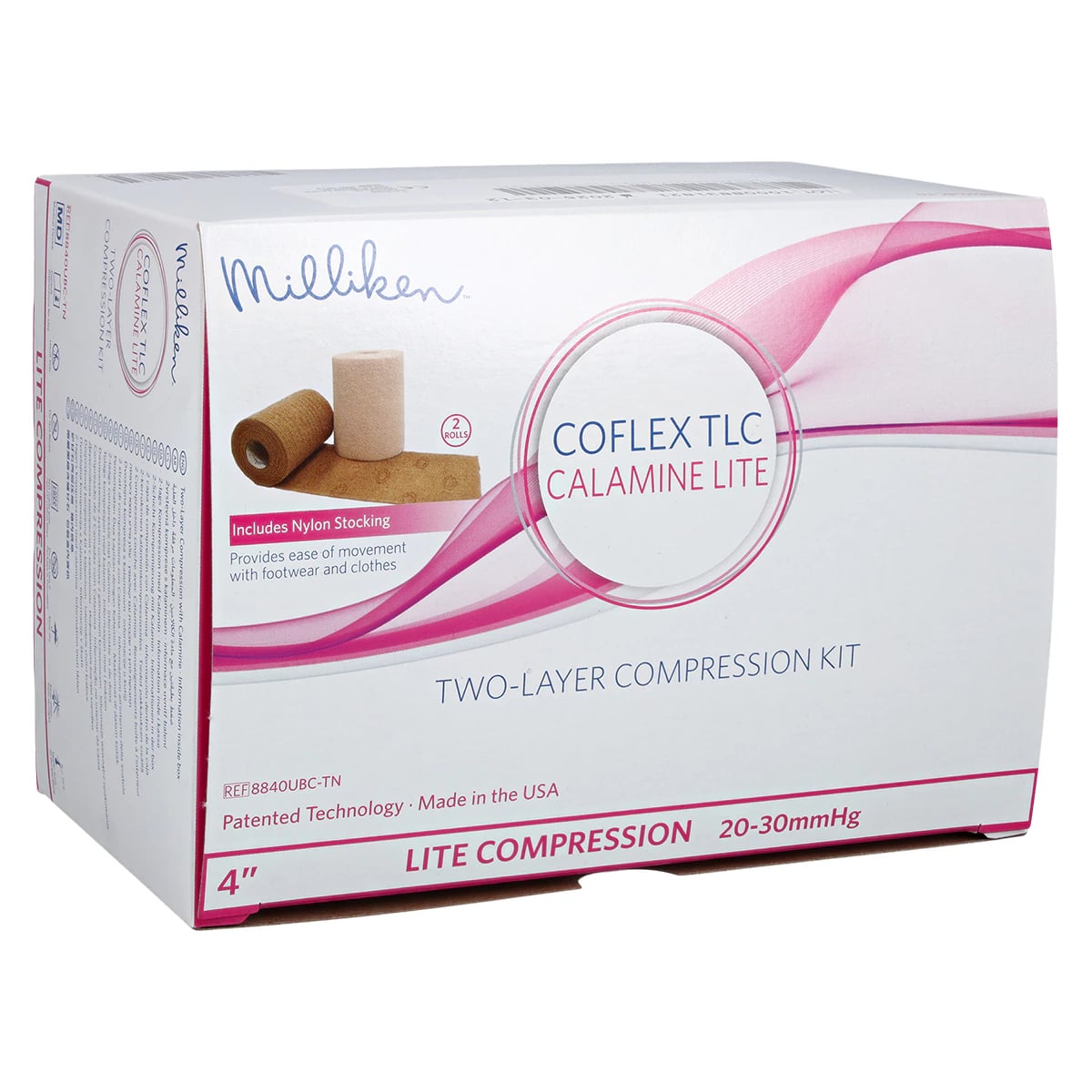 CoFlex TLC Lite Compression Kit, Latex Free, 4" x 6 yd, Tan/Pink, 2 Rolls/Box