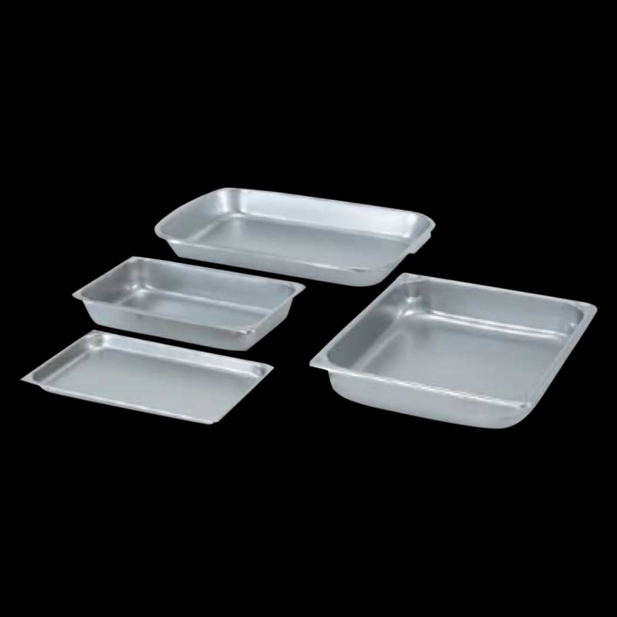 Medegen Instrument Tray, Full Size, Stainless Steel, 16-3/8 x 9-3/4 x 4 in, Each