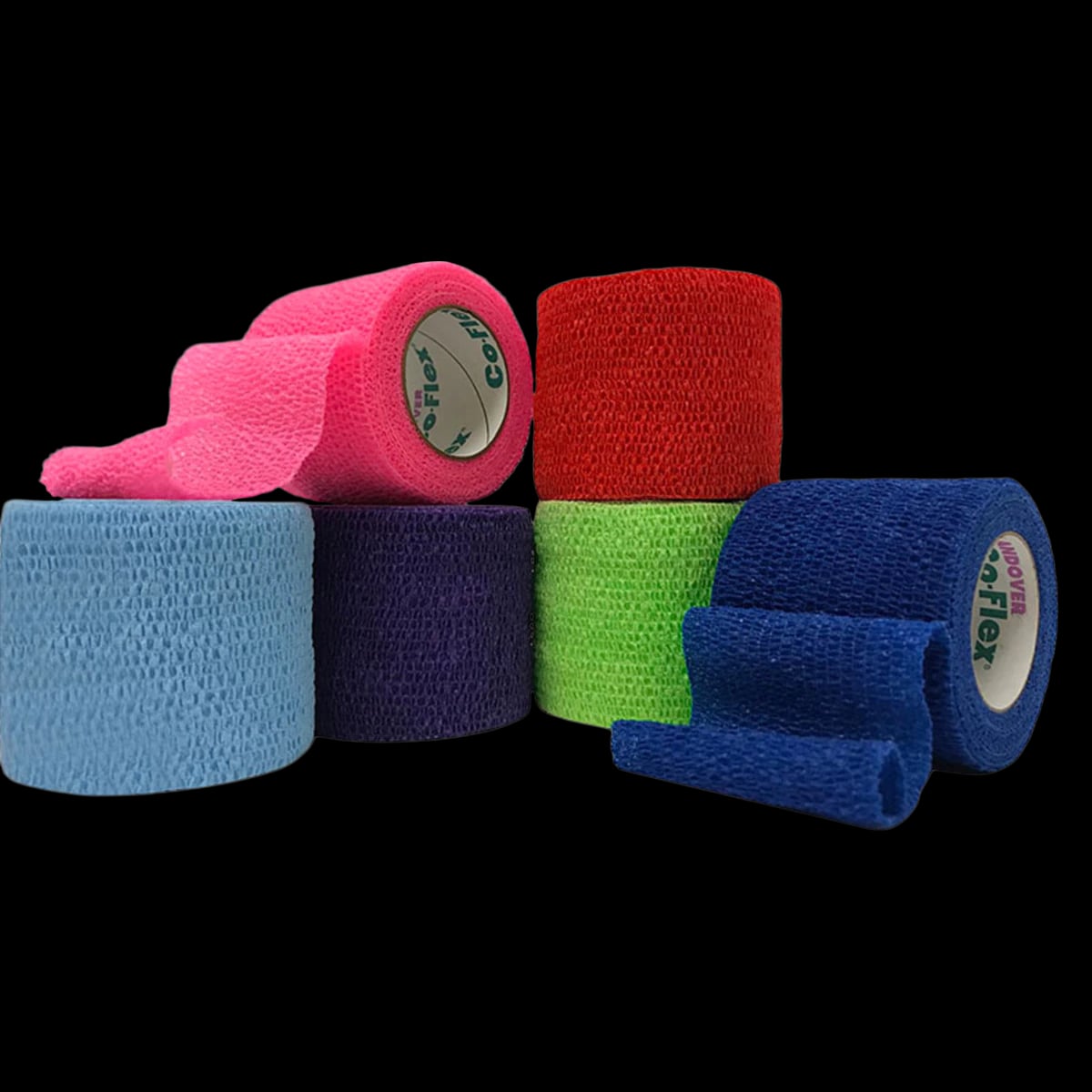 CoFlex Compression Bandage, Elastic, 1.5" x 5 yd, Colorpack, Non-Sterile, 48/Case