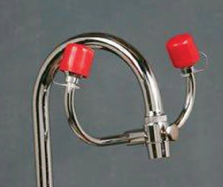Emergency Eyewash Station with Eliminator Valve, Angled, Faucet Mount, 1/Unit