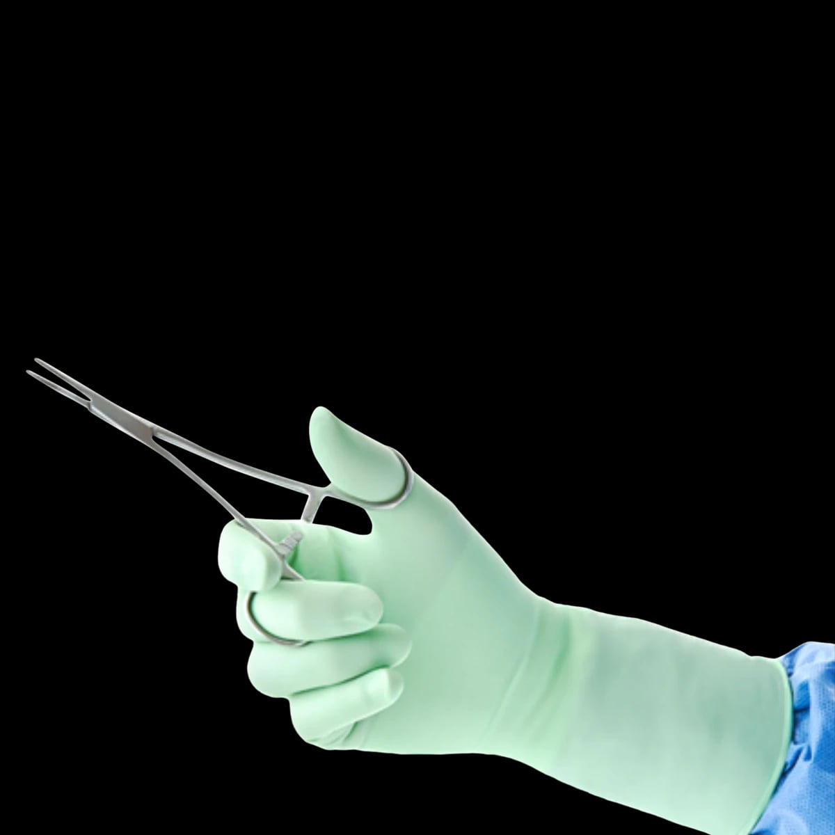 Ansell Gammex PI Green Polyisoprene Surgical Sterile Gloves, Powder Free, Size 7.5, 50 Pairs/Box, 20685275