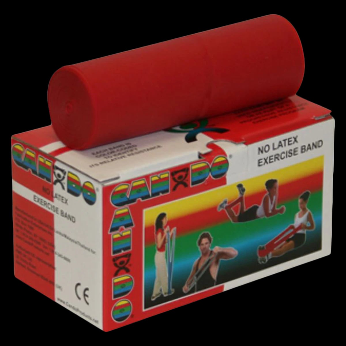 CanDo Exercise Band, Red, Light Resistance, 6 yd Roll