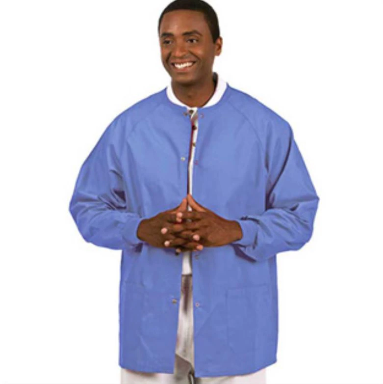 Fashion Seal Warm-Up Jacket, Unisex, 2 Pocket, Ceil Blue, Large, 65% Polyester/35% Cotton
