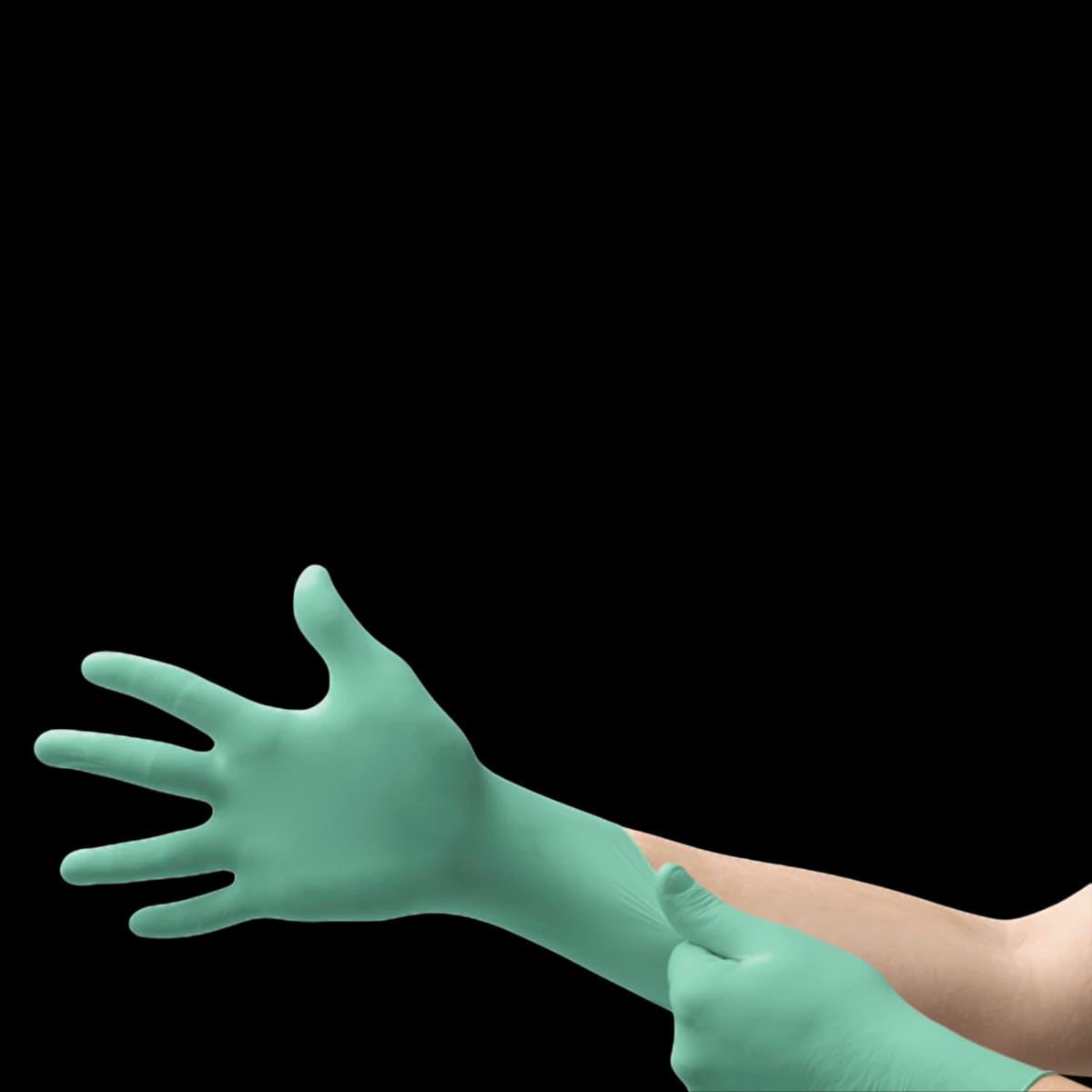 Micro-Touch Affinity Neoprene Exam Gloves, Powder Free, Non-Sterile, Extra Large, Green, 100/Box, 3774