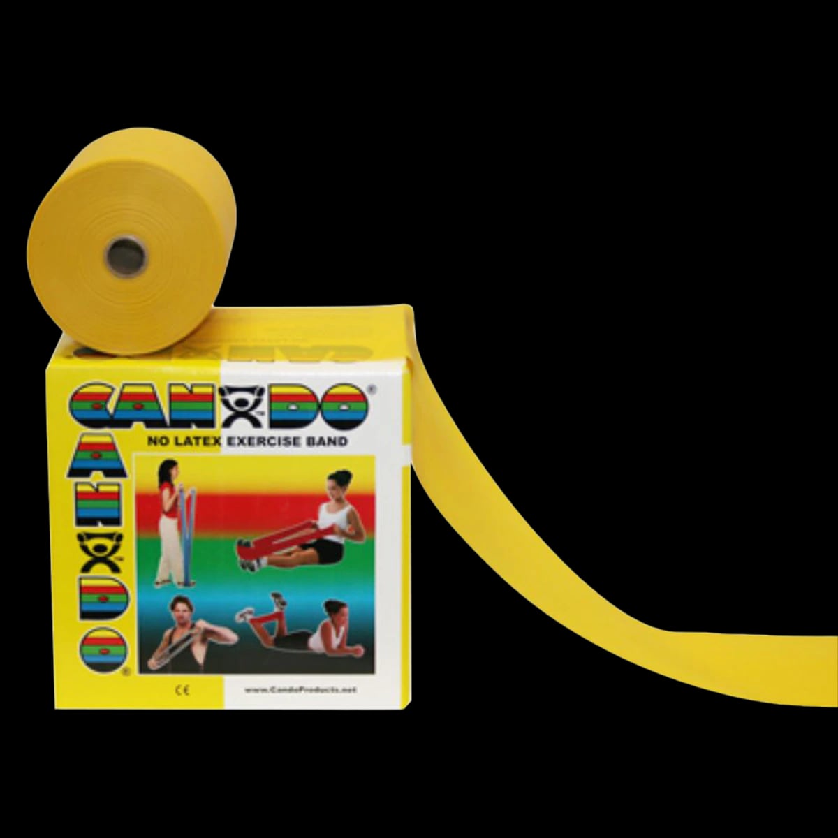 CanDo Exercise Band, Yellow, X-Light Resistance, 5" x 50 yd Roll