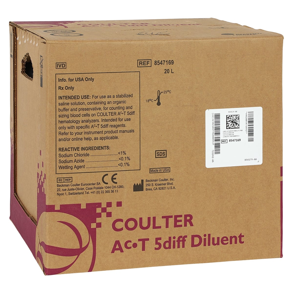 Beckman Coulter Ac-T 5diff Sample Diluent, 20L
