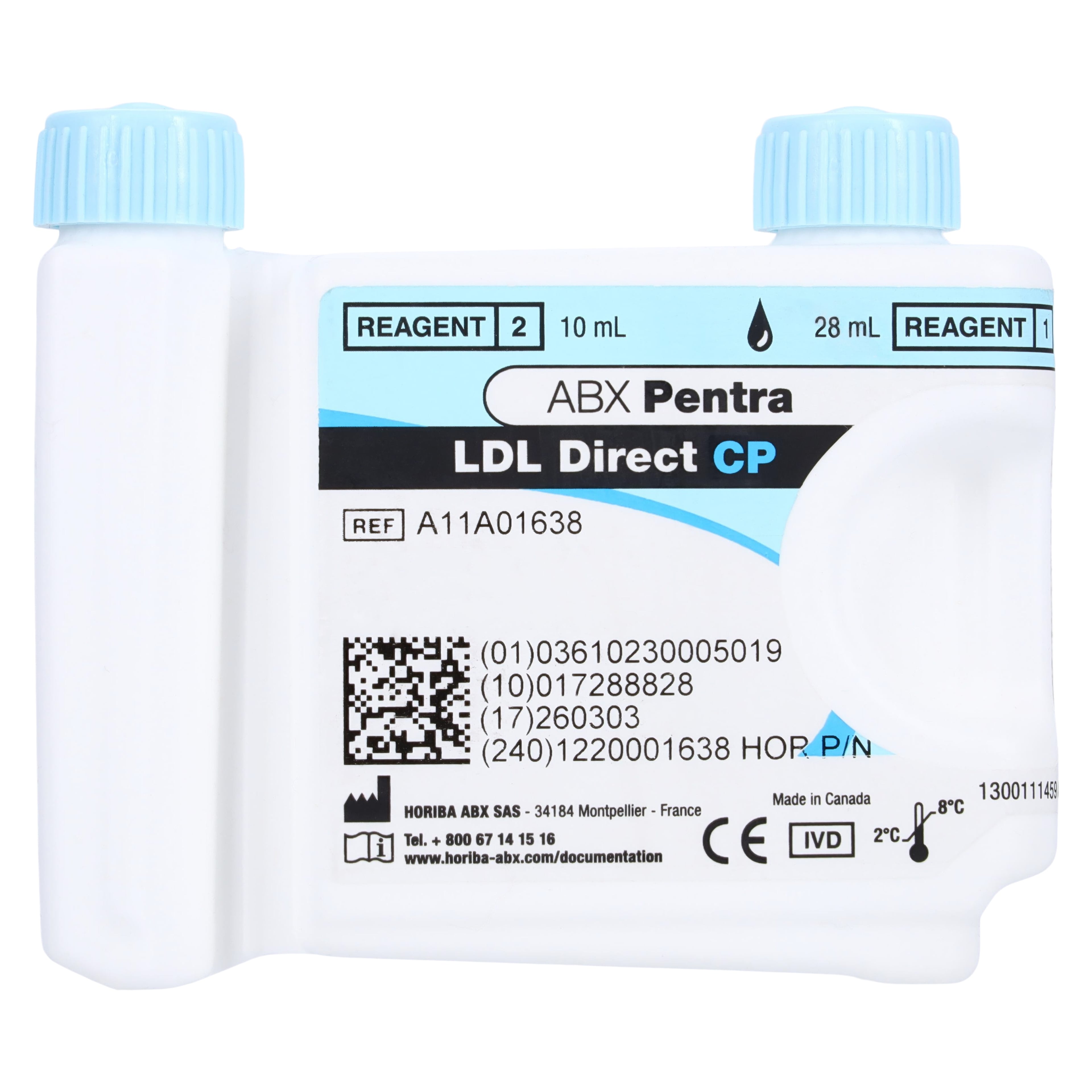 LDL Direct CP, Low Density Lipoprotein Reagent, Pentra C400/C200, 100 Count Bottle, 01KT0J07559P555DWKDGFHKZHM