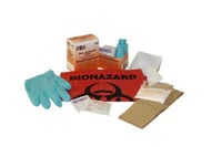 First Aid Only Bodily Fluid Spill Clean Up Kit, Non-Sterile, with Absorbent Powder, Scoop, Biohazard Bag, Nitrile Gloves, and Antiseptic Towelettes, Each